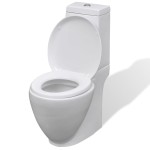 Set de toaletă și bideu, ceramică albă Set de toaletă și bideu, ceramică albă
