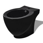 Set Toaletă și Bideu Ceramică Negru Set Toaletă și Bideu Ceramică Negru