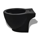 Set Toaletă și Bideu Ceramică Negru Set Toaletă și Bideu Ceramică Negru