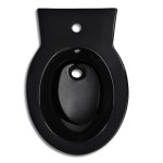 Set Toaletă și Bideu Ceramică Negru Set Toaletă și Bideu Ceramică Negru