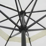 vidaXL Umbrelă de soare de grădină din aluminiu cu bază portabilă, alb