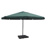 vidaXL Umbrelă de soare de grădină din aluminiu, bază portabilă, verde vidaXL Umbrelă de soare de grădină din aluminiu, bază portabilă, verde