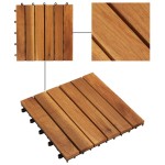 vidaXL Set dale cu model vertical 30x30 cm, 20 buc., acacia vidaXL Set dale cu model vertical 30x30 cm, 20 buc., acacia