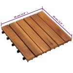 vidaXL Set dale cu model vertical 30x30 cm, 20 buc., acacia vidaXL Set dale cu model vertical 30x30 cm, 20 buc., acacia