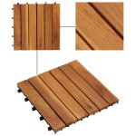 Set dale din lemn de salcâm cu model vertical 30 x 30 cm, 30 buc. Set dale din lemn de salcâm cu model vertical 30 x 30 cm, 30 buc.