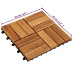 Set dale din lemn de salcâm 30 x 30 cm, 30 buc. Set dale din lemn de salcâm 30 x 30 cm, 30 buc.