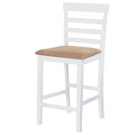 vidaXL Set mobilier de bar din lemn, masă și 4 scaune, alb vidaXL Set mobilier de bar din lemn, masă și 4 scaune, alb