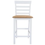 vidaXL Set mobilier de bar din lemn, masă și 4 scaune, alb vidaXL Set mobilier de bar din lemn, masă și 4 scaune, alb