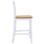 vidaXL Set mobilier de bar din lemn, masă și 4 scaune, alb vidaXL Set mobilier de bar din lemn, masă și 4 scaune, alb
