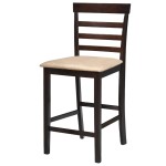 Set masă și 4 scaune de bar din lemn, alb Set masă și 4 scaune de bar din lemn, alb