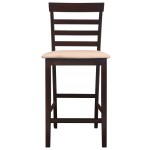 Set masă și 4 scaune de bar din lemn, alb Set masă și 4 scaune de bar din lemn, alb