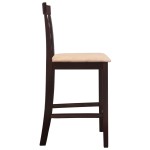 Set masă și 4 scaune de bar din lemn, alb Set masă și 4 scaune de bar din lemn, alb