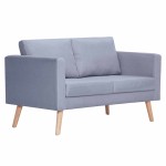 vidaXL Set canapele cu 2 locuri și 3 locuri, textil, gri deschis