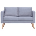 vidaXL Set canapele cu 2 locuri și 3 locuri, textil, gri deschis