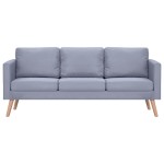 vidaXL Set canapele cu 2 locuri și 3 locuri, textil, gri deschis