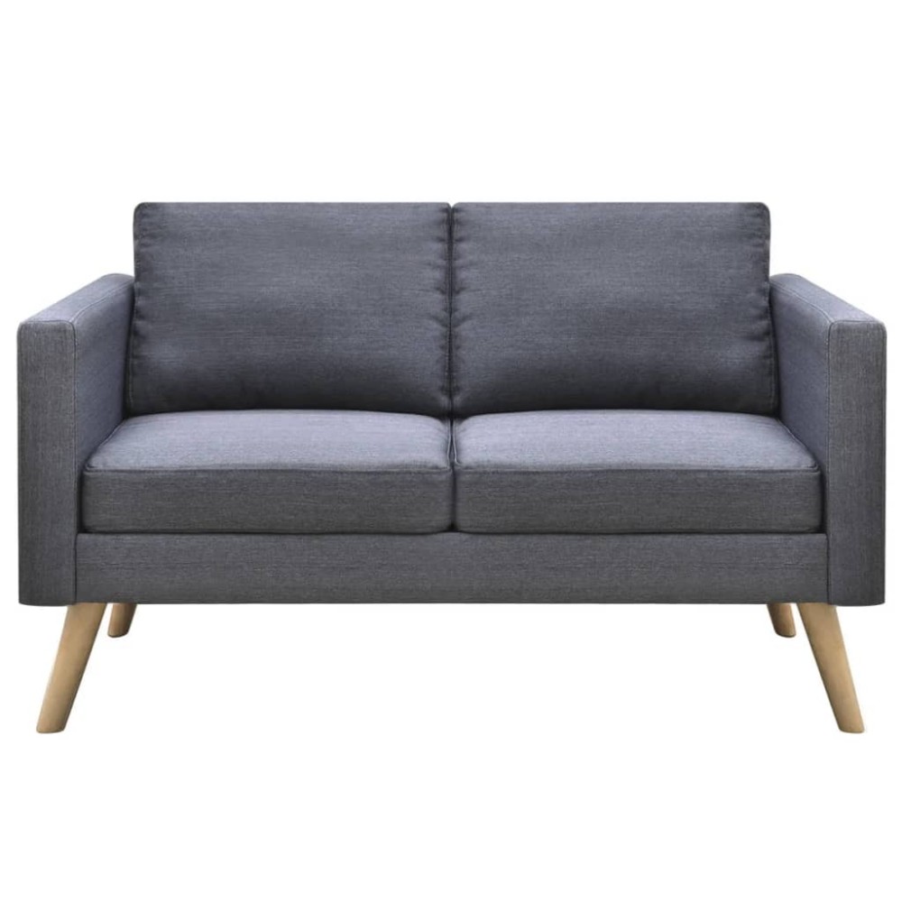 vidaXL Set canapele cu 2 locuri și 3 locuri, textil, gri închis