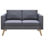 vidaXL Set canapele cu 2 locuri și 3 locuri, textil, gri închis vidaXL Set canapele cu 2 locuri și 3 locuri, textil, gri închis