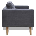 vidaXL Set canapele cu 2 locuri și 3 locuri, textil, gri închis vidaXL Set canapele cu 2 locuri și 3 locuri, textil, gri închis