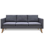vidaXL Set canapele cu 2 locuri și 3 locuri, textil, gri închis vidaXL Set canapele cu 2 locuri și 3 locuri, textil, gri închis