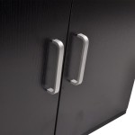 vidaXL Set mobilier baie format din 3 piese cu chiuvetă inclusă, Negru vidaXL Set mobilier baie format din 3 piese cu chiuvetă inclusă, Negru