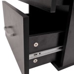 vidaXL Set de mobilier de baie cu 7 piese și chiuvete incluse, negru vidaXL Set de mobilier de baie cu 7 piese și chiuvete incluse, negru