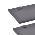 vidaXL Set mobilier baie format din 8 piese cu chiuvete incluse, Negru vidaXL Set mobilier baie format din 8 piese cu chiuvete incluse, Negru