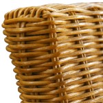 vidaXL Scaune de bucătărie, 4 buc., maro, ratan natural