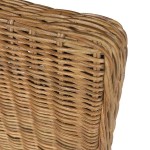 vidaXL Scaune de bucătărie, 6 buc., maro, ratan natural