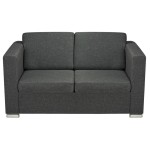 vidaXL Set canapele, 2 piese, gri închis, material textil