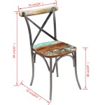 vidaXL Scaune de bucătărie, 6 buc., lemn masiv reciclat vidaXL Scaune de bucătărie, 6 buc., lemn masiv reciclat
