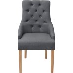 vidaXL Scaune de bucătărie pivotante, 4 buc., gri închis, textil vidaXL Scaune de bucătărie pivotante, 4 buc., gri închis, textil