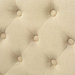 vidaXL Scaune de sufragerie, 6 buc., crem, material textil