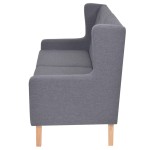 vidaXL Set de canapele, 2 piese, material textil, gri vidaXL Set de canapele, 2 piese, material textil, gri