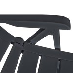 vidaXL Scaune de grădină rabatabile, 4 buc., antracit, plastic vidaXL Scaune de grădină rabatabile, 4 buc., antracit, plastic