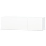 vidaXL Comode TV, 2 buc, PAL, 120x40x34 cm, alb extralucios