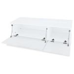 vidaXL Comode TV, 2 buc, PAL, 120x40x34 cm, alb extralucios