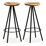 vidaXL Set mobilier de bar, 3 piese, lemn masiv reciclat