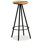 vidaXL Set mobilier de bar, 3 piese, lemn masiv reciclat