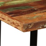vidaXL Set de bar 5 piese lemn masiv reciclat, piele naturală și pânză vidaXL Set de bar 5 piese lemn masiv reciclat, piele naturală și pânză