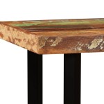 vidaXL Set de bar 5 piese lemn masiv reciclat, piele naturală și pânză vidaXL Set de bar 5 piese lemn masiv reciclat, piele naturală și pânză