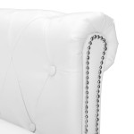 vidaXL Canapea Chesterfield în formă de L, piele ecologică, alb vidaXL Canapea Chesterfield în formă de L, piele ecologică, alb