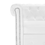 vidaXL Canapea Chesterfield în formă de L, piele ecologică, alb vidaXL Canapea Chesterfield în formă de L, piele ecologică, alb