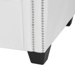 vidaXL Canapea Chesterfield în formă de L, piele ecologică, alb vidaXL Canapea Chesterfield în formă de L, piele ecologică, alb
