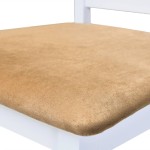 vidaXL Set masă și scaune de bar, 3 piese, lemn masiv, maro și alb vidaXL Set masă și scaune de bar, 3 piese, lemn masiv, maro și alb