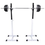 vidaXL Suport haltere genuflexiuni cu halteră și set gantere 60,5 kg vidaXL Suport haltere genuflexiuni cu halteră și set gantere 60,5 kg