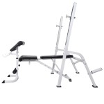 vidaXL Bancă antrenament rastel greutăți, set haltere/gantere, 60,5kg vidaXL Bancă antrenament rastel greutăți, set haltere/gantere, 60,5kg