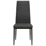 vidaXL Scaune de sufragerie, 6 buc., gri închis, material textil