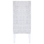 vidaXL Scaune bucătărie, 6 buc., maro deschis, ratan Kubu & lemn mango