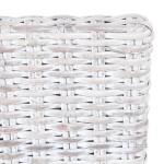 vidaXL Scaune bucătărie, 6 buc., maro deschis, ratan Kubu & lemn mango