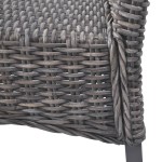 vidaXL Scaune de bucătărie, 6 buc., maro, ratan Kubu & lemn de mango